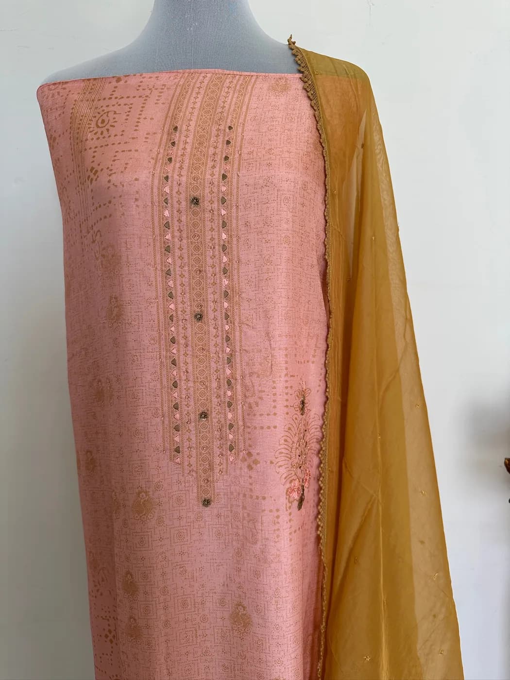 Blush Marigold Dupatta Suit — view 3 of 4