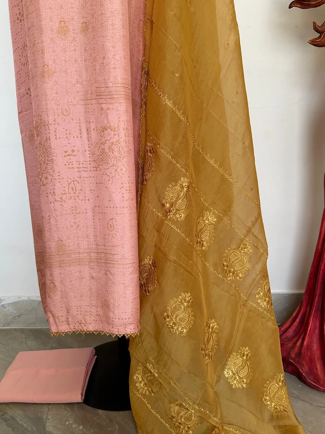 Blush Marigold Dupatta Suit — view 4 of 4