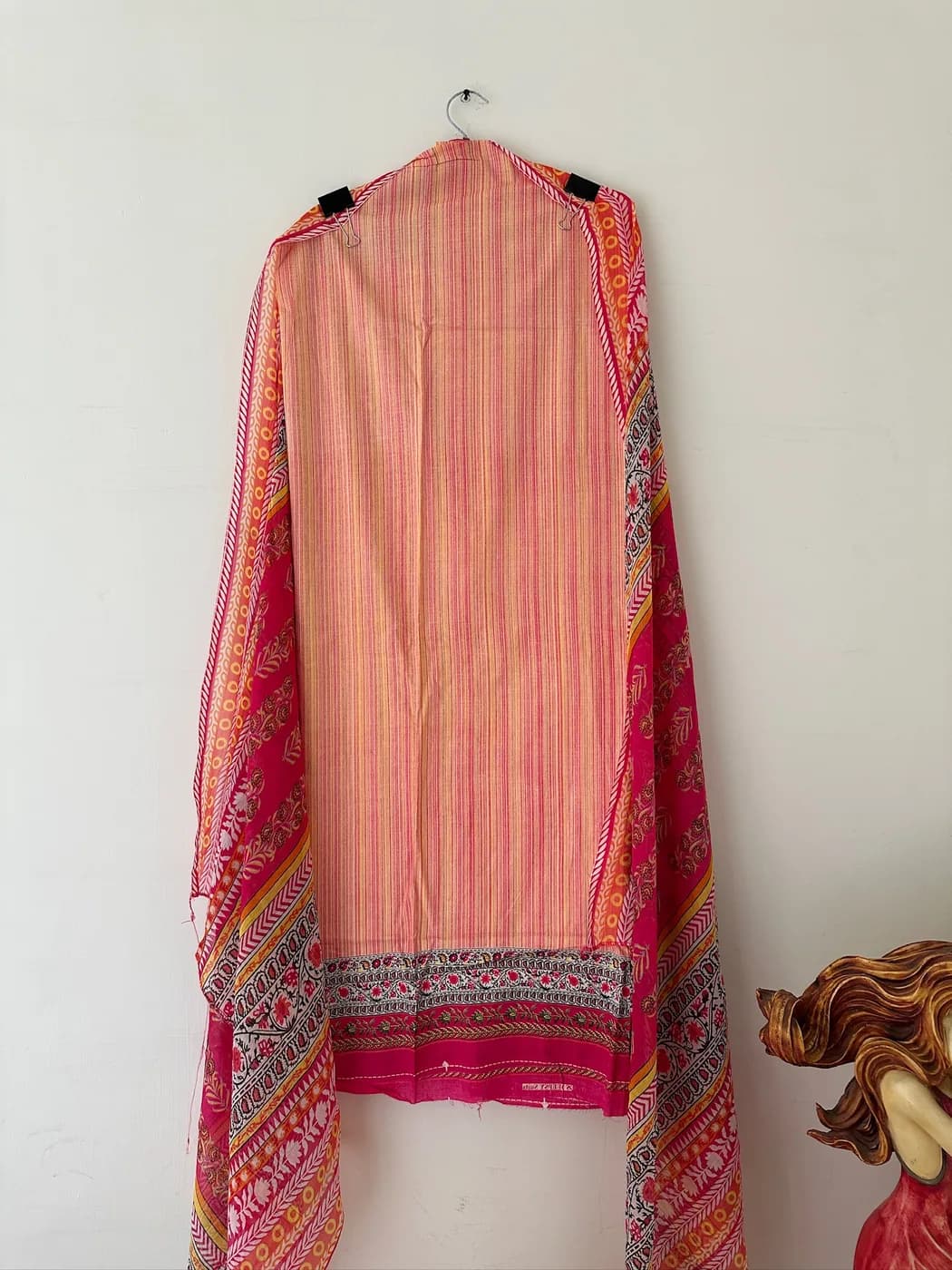 Coral Stripe Silk Suit — view 2 of 3