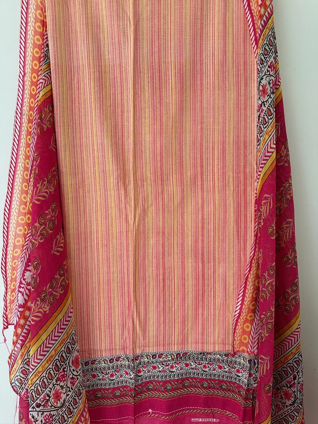 Coral Stripe Silk Suit — view 3 of 3