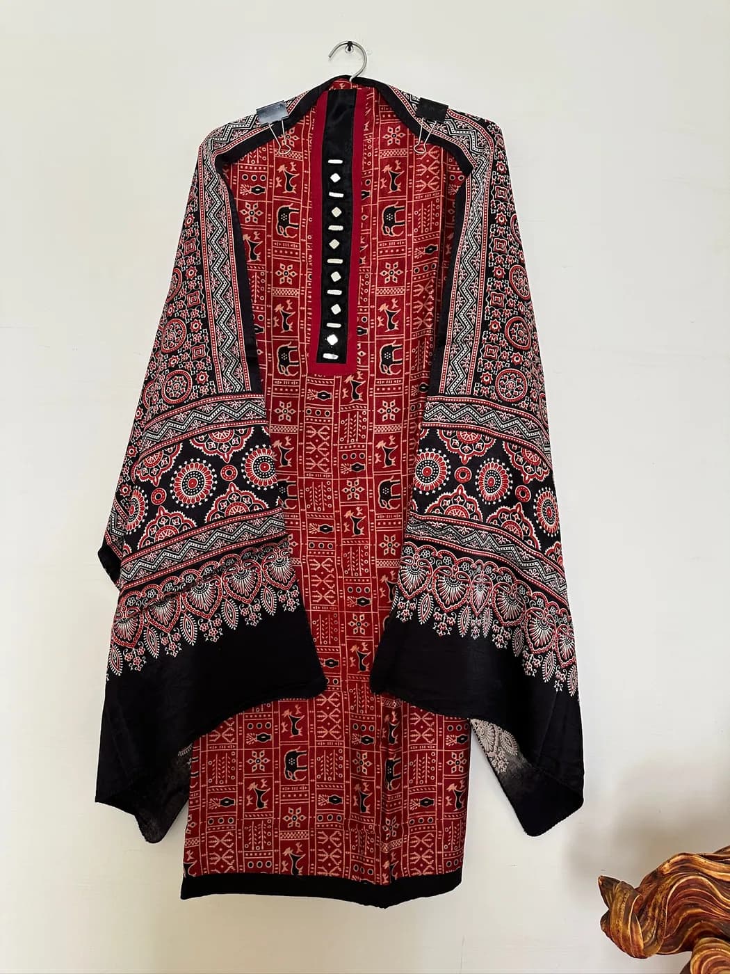 Crimson Ajrak Print Suit — view 2 of 3