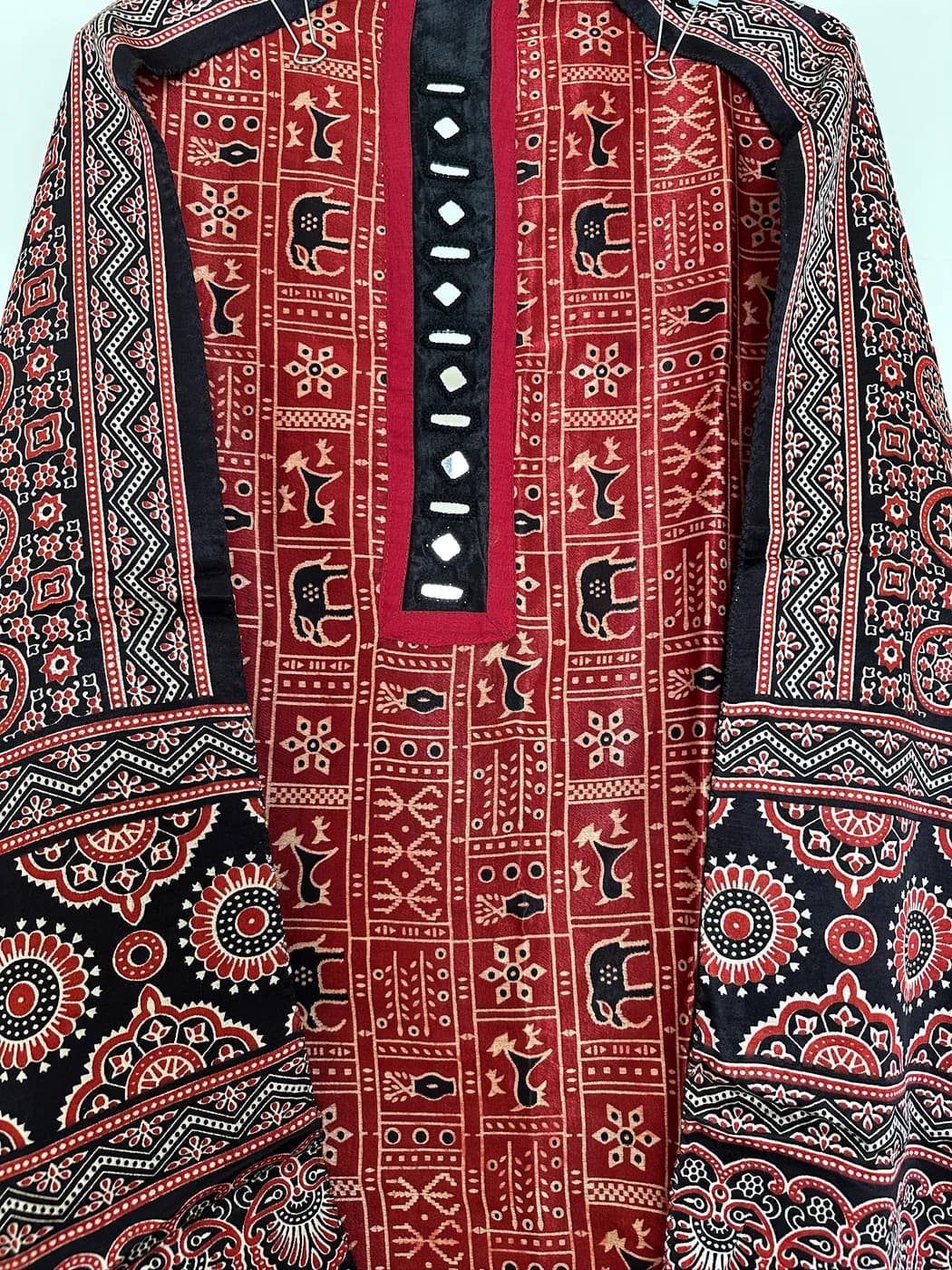 Crimson Ajrak Print Suit — view 3 of 3