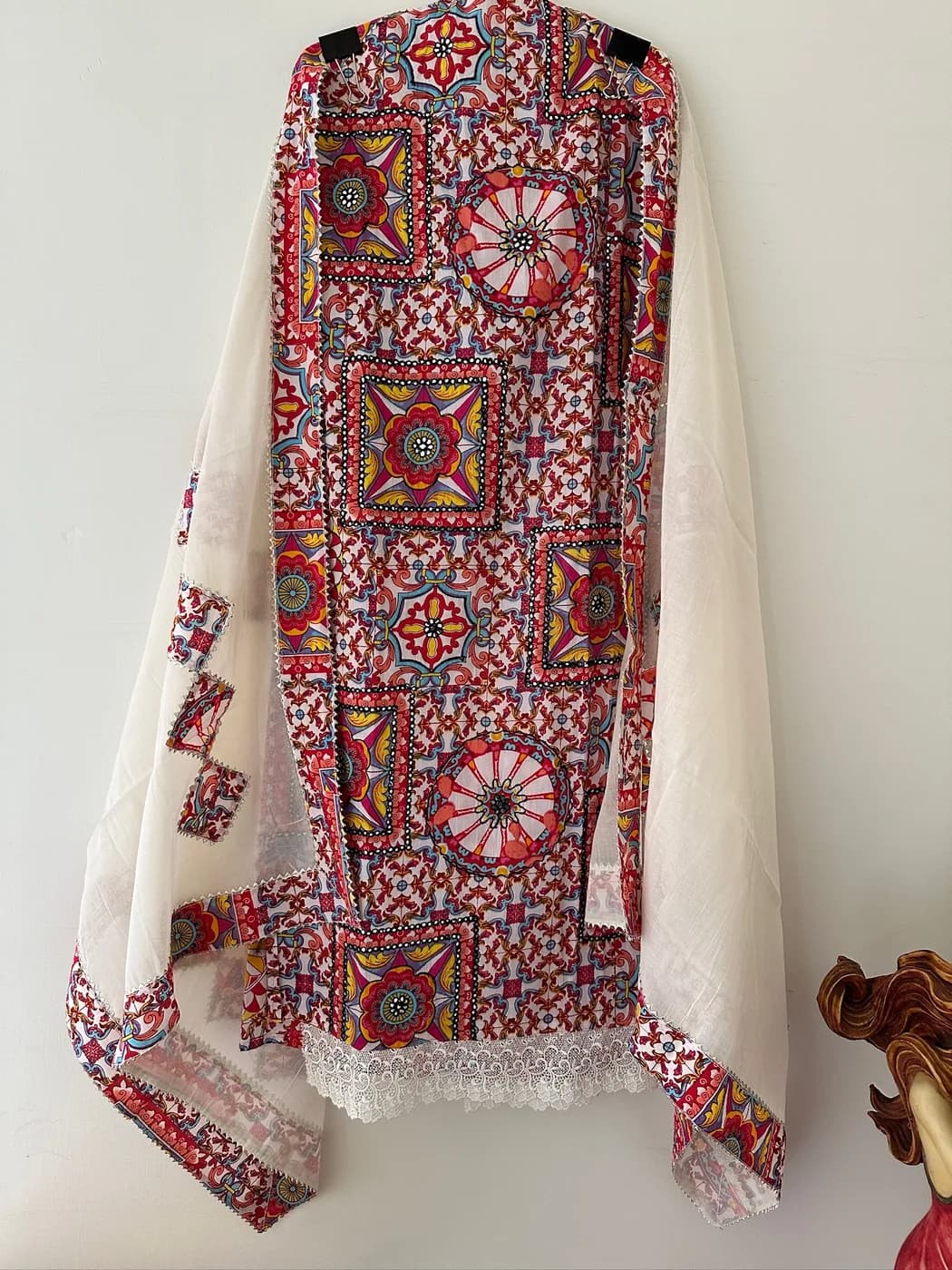 Ivory Ajrak Panel Suit — view 3 of 4