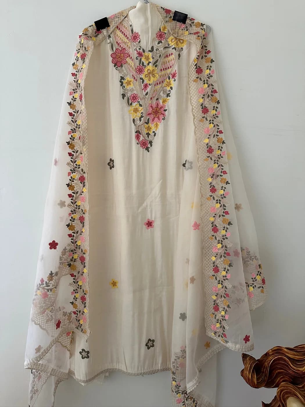 Ivory Garden Embroidered Suit — view 2 of 5