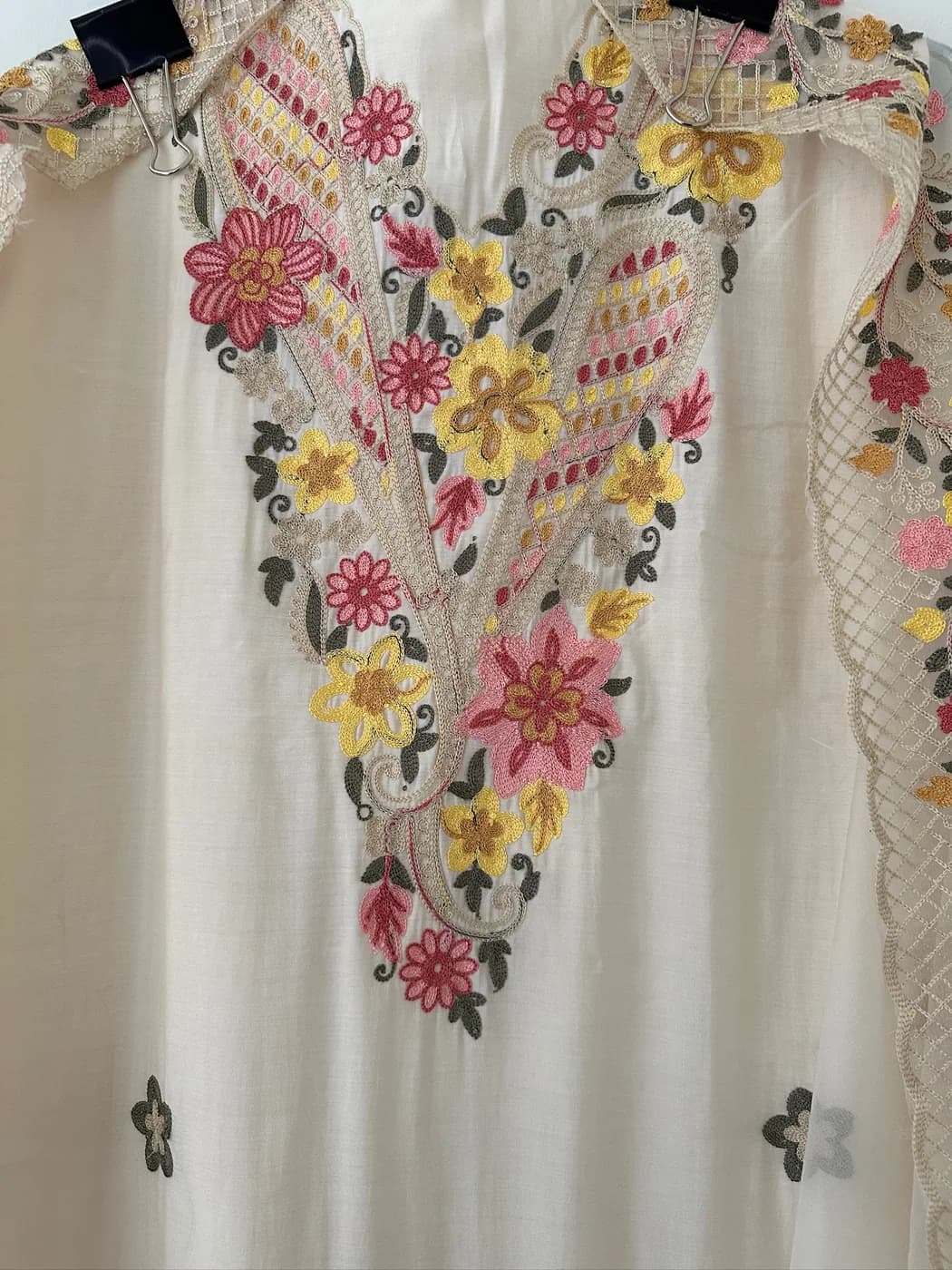 Ivory Garden Embroidered Suit — view 3 of 5
