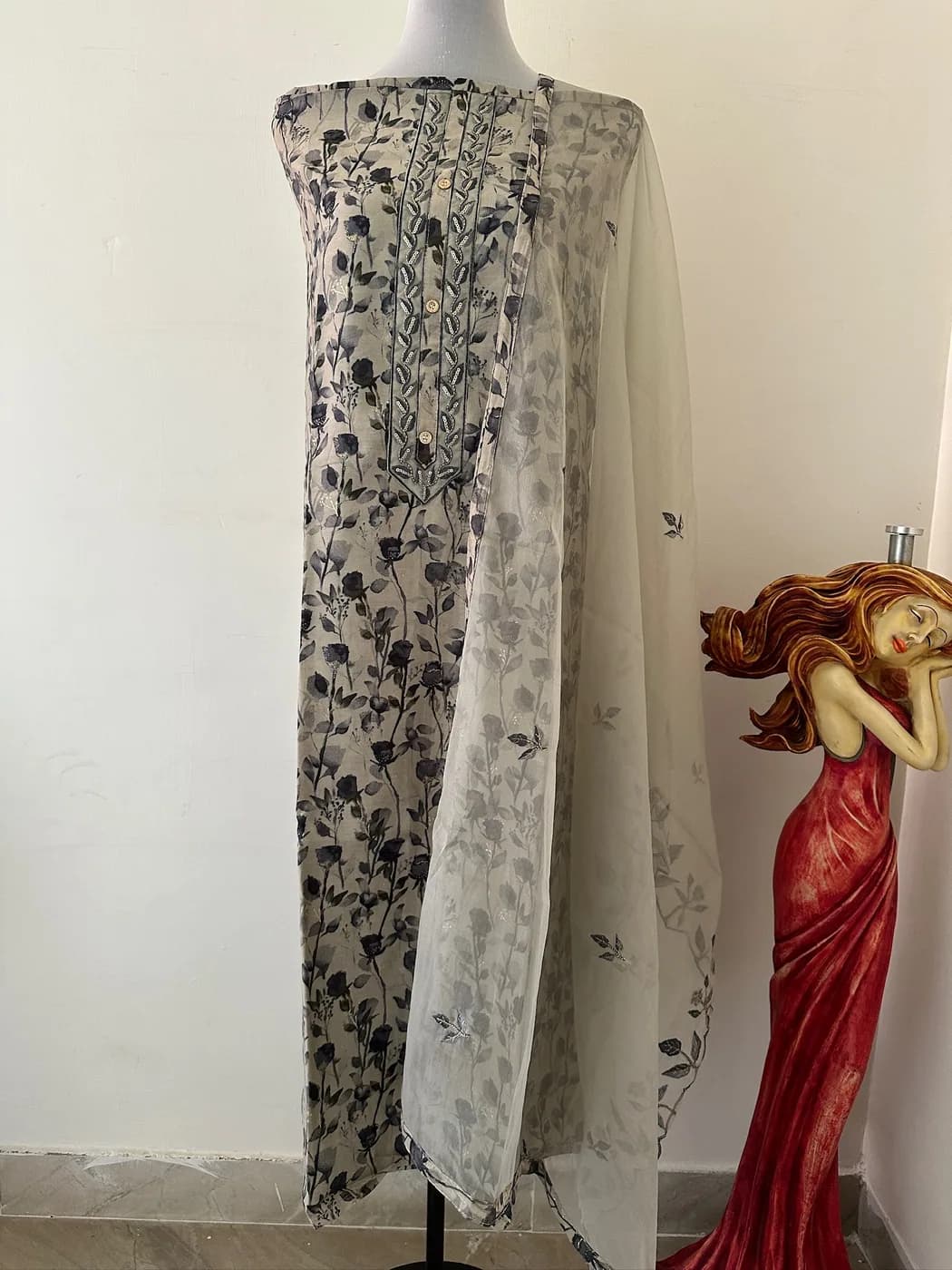 Ivory Midnight Floral Suit — view 2 of 3