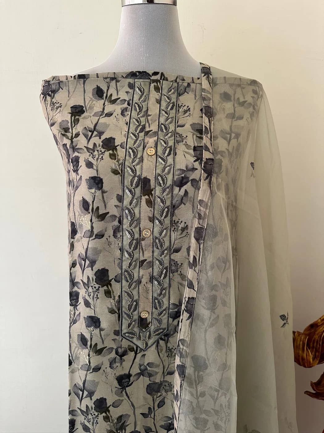 Ivory Midnight Floral Suit — view 3 of 3