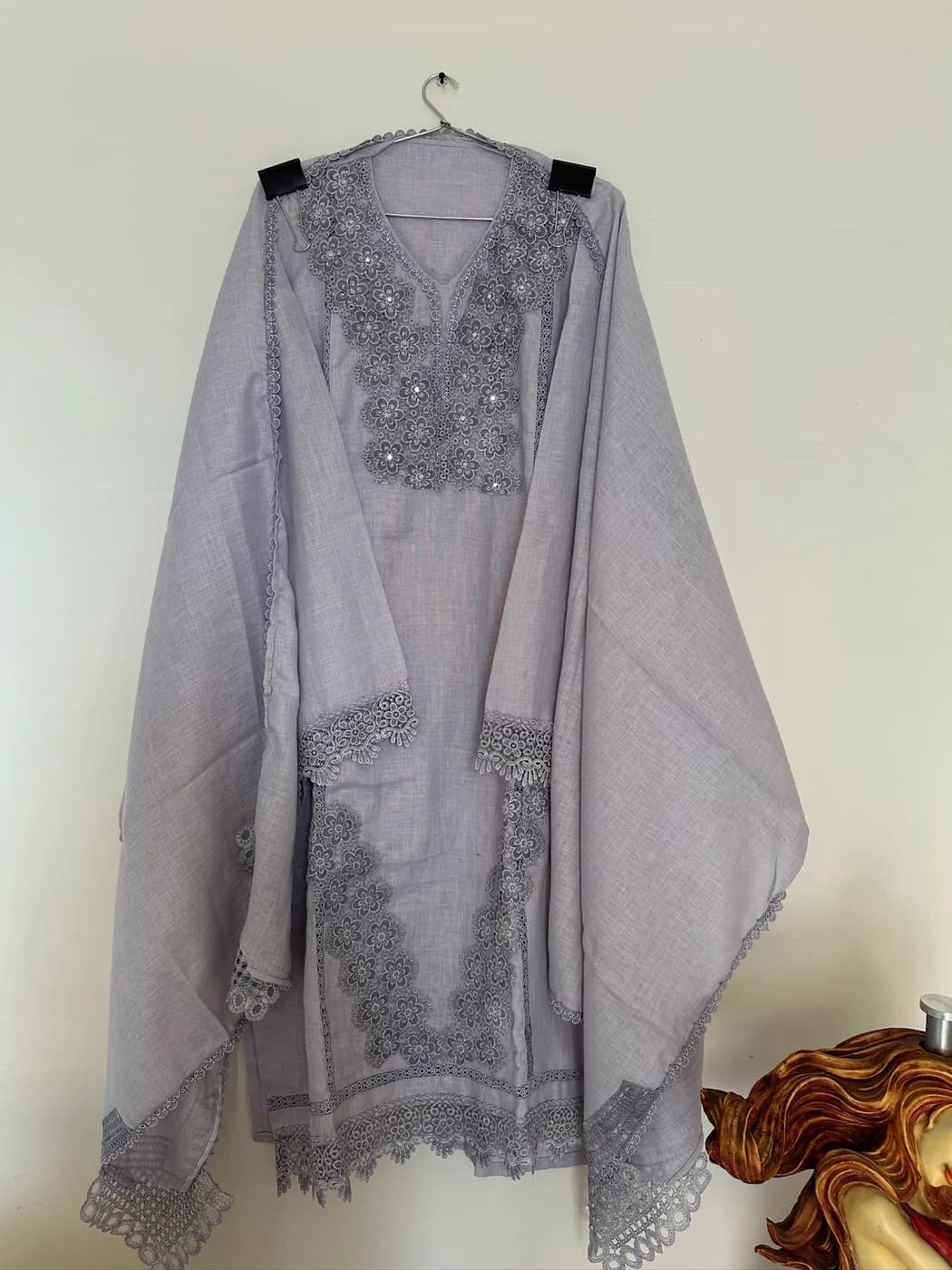 Lilac Lace Embroidered Suit — view 2 of 5