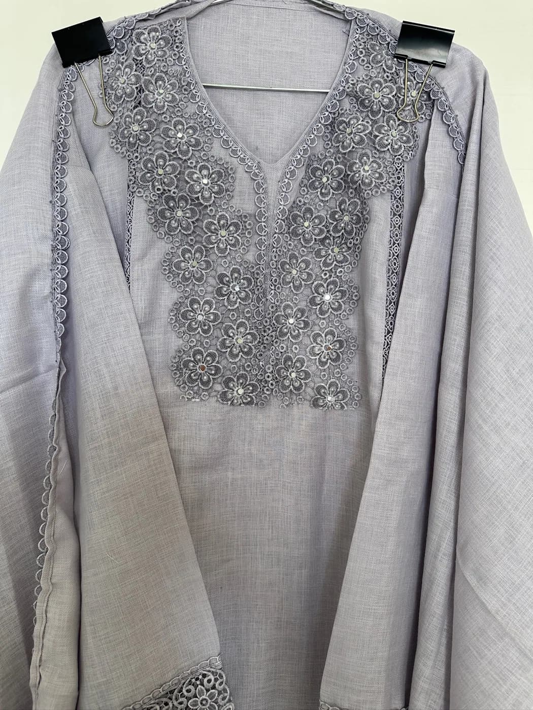 Lilac Lace Embroidered Suit — view 3 of 5
