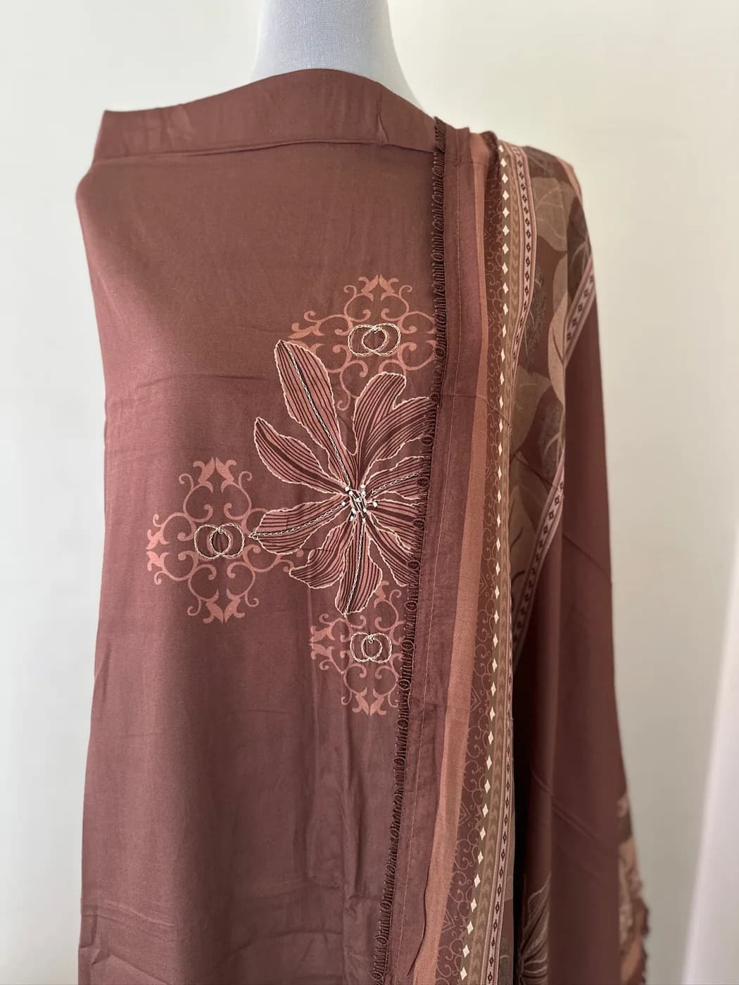 Mauve Blossom Embroidered Suit — view 2 of 3