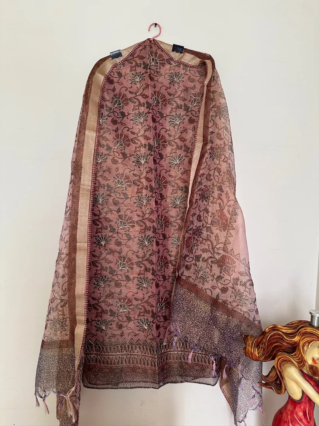 Mauve Organza Print Suit — view 2 of 3
