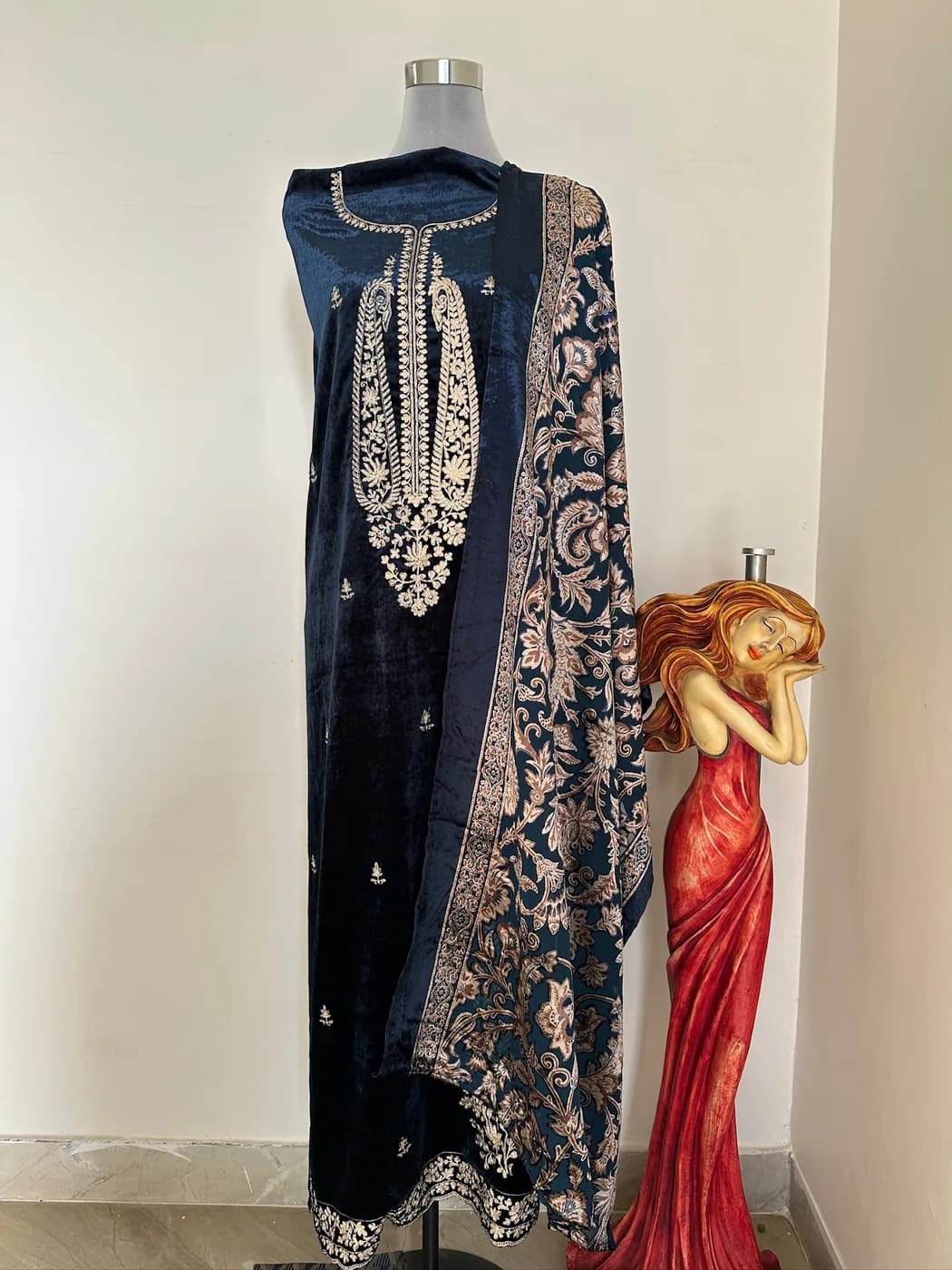 Midnight Velvet Zari Suit — view 2 of 4