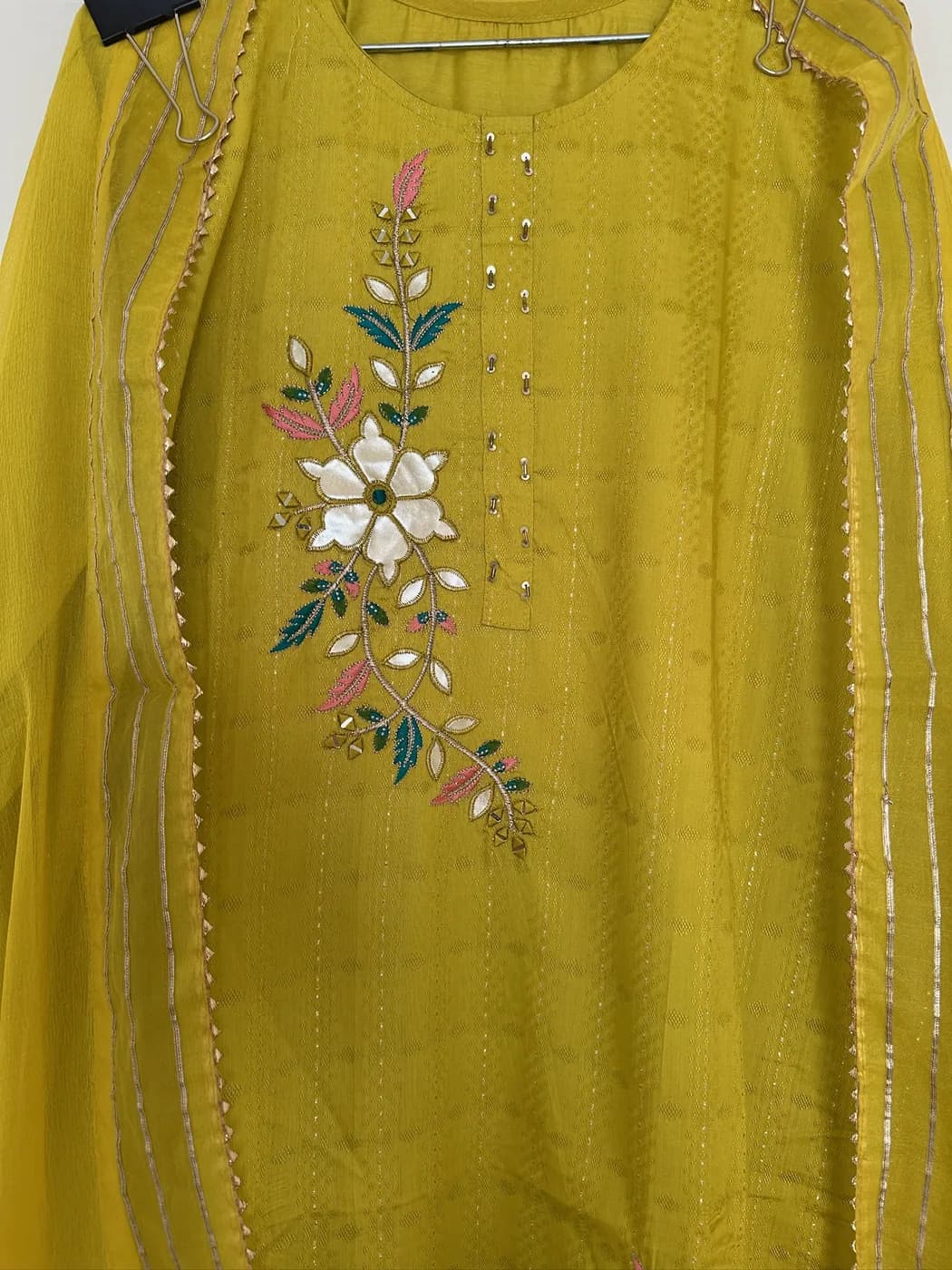 Olive Blossom Embroidered Suit — view 2 of 3