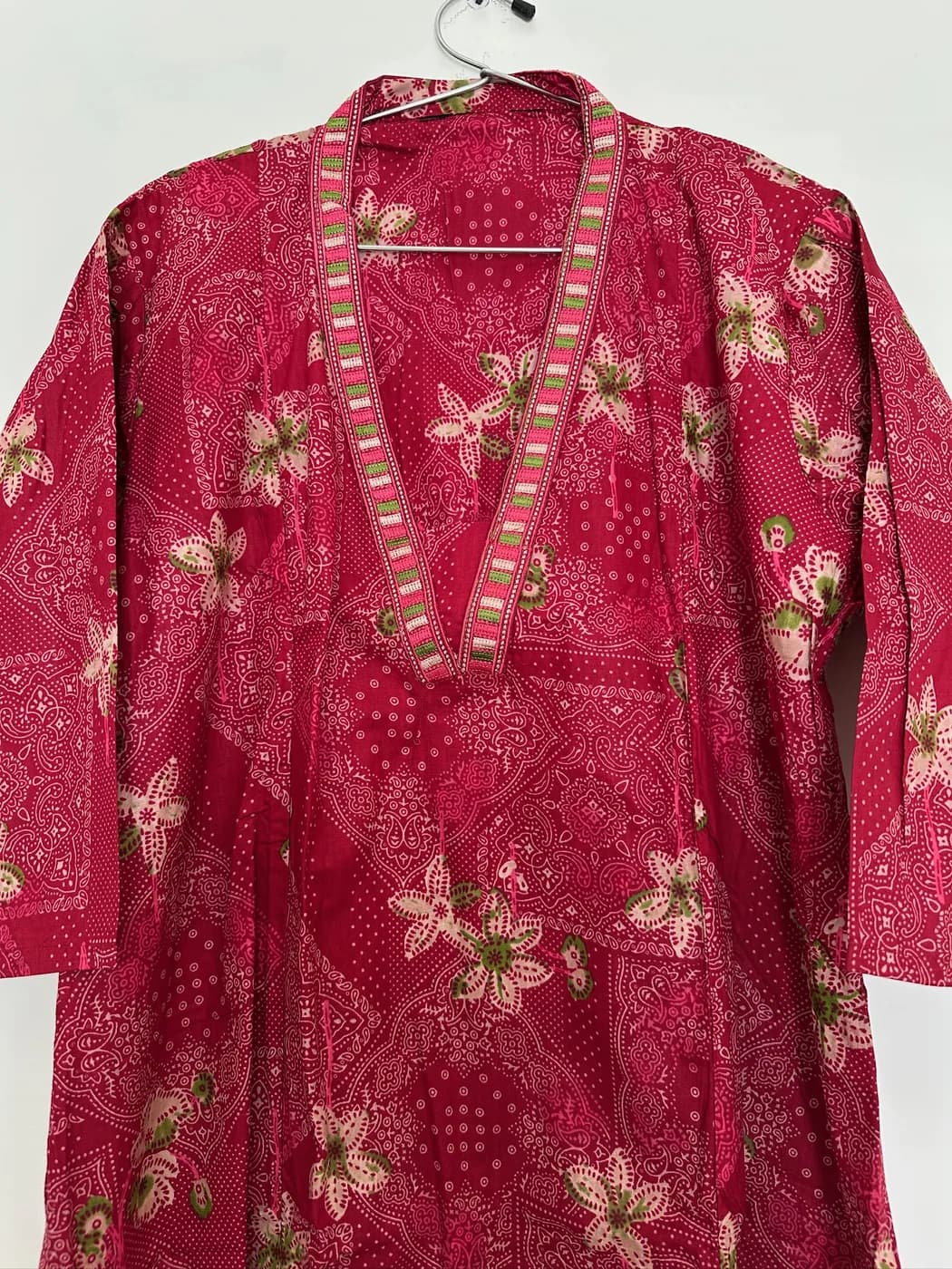 Rani Pink Blossom Kurta — view 3 of 3